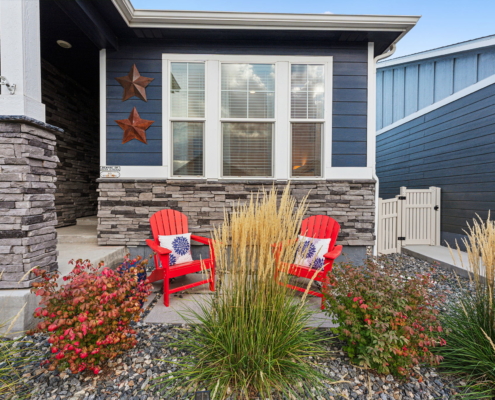 Great front porch with curb appeal in Firestone Colorado