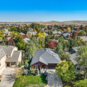 Aerial view of a Ranch Style Home in Erie Highlands